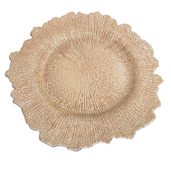 Ocean Reef Blush Charger Plates 14" Beach Table Decor Wedding Coastal Set of 4 - Picture 3 of 8